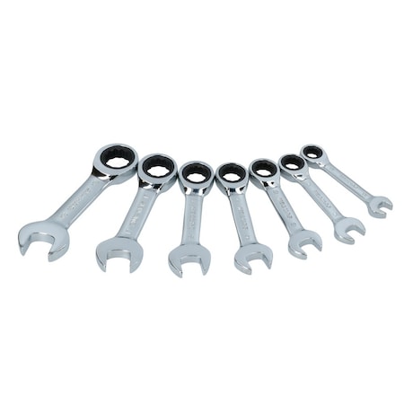 Surtek Short Combination Wrench Set With Ratchet Metric 100577